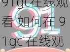 91gc在线观看 如何在 91gc 在线观看视频？