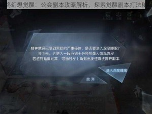 最终幻想觉醒：公会副本攻略解析，探索觉醒副本打法秘籍