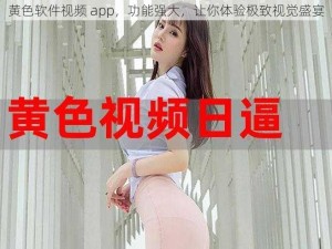 黄色软件视频 app，功能强大，让你体验极致视觉盛宴