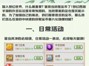 梦幻西游手游角色修炼攻略：从新手到高手的正确操作秘籍