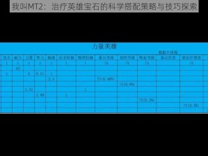 我叫MT2：治疗英雄宝石的科学搭配策略与技巧探索