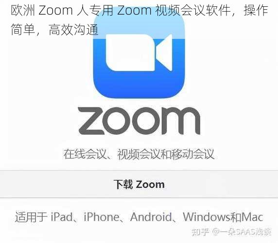 欧洲 Zoom 人专用 Zoom 视频会议软件，操作简单，高效沟通