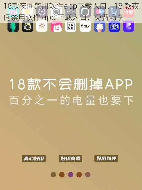 18款夜间禁用软件app下载入口、18 款夜间禁用软件 app 下载入口，免费畅享