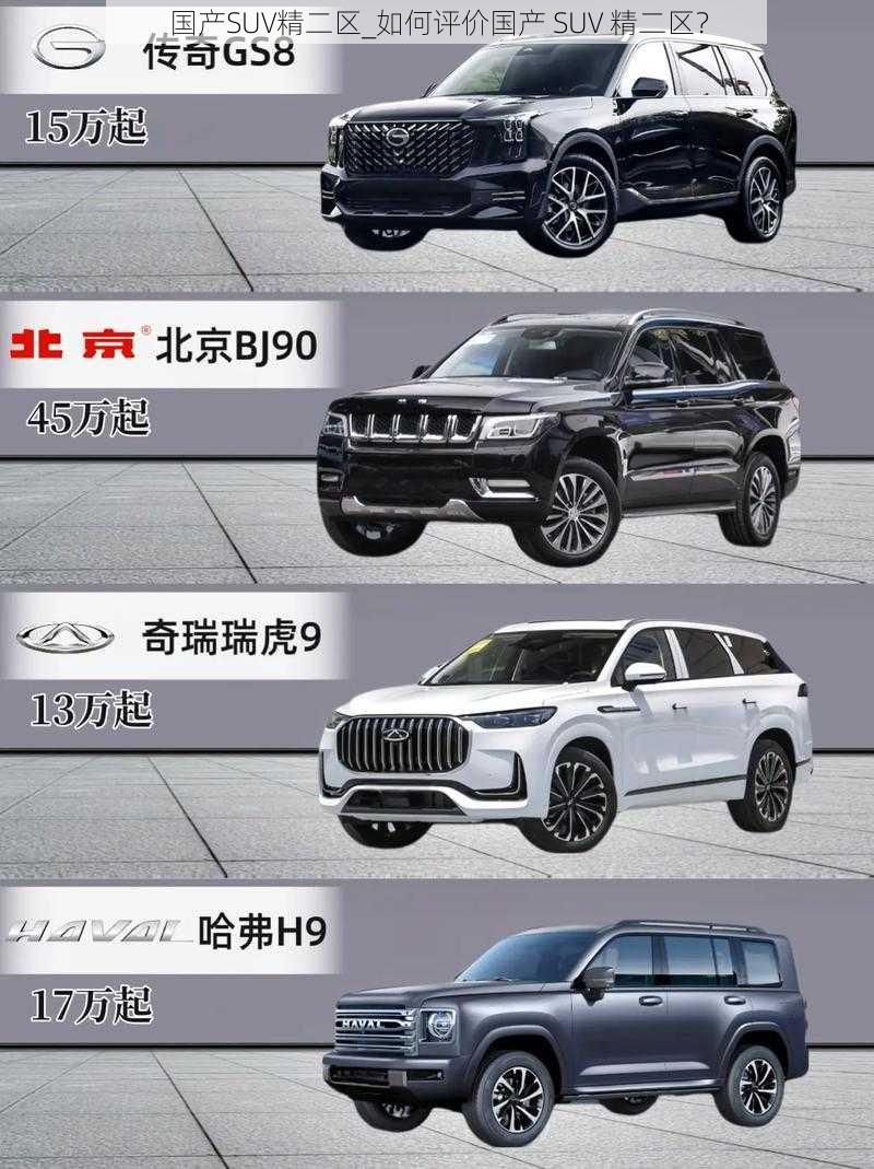 国产SUV精二区_如何评价国产 SUV 精二区？