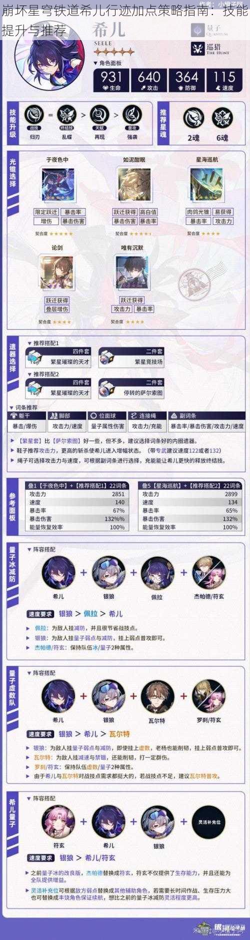 崩坏星穹铁道希儿行迹加点策略指南：技能提升与推荐