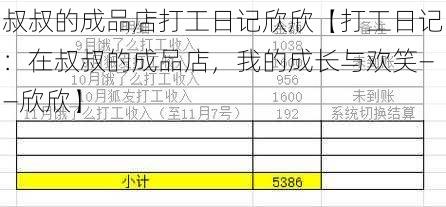 叔叔的成品店打工日记欣欣【打工日记：在叔叔的成品店，我的成长与欢笑——欣欣】