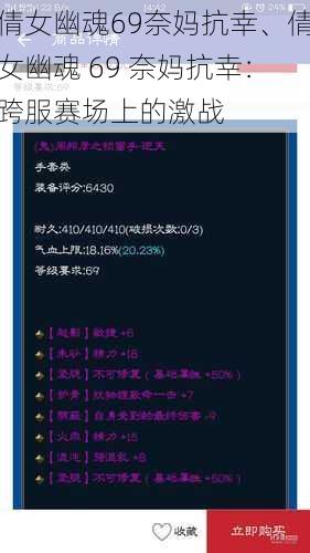 倩女幽魂69奈妈抗幸、倩女幽魂 69 奈妈抗幸：跨服赛场上的激战
