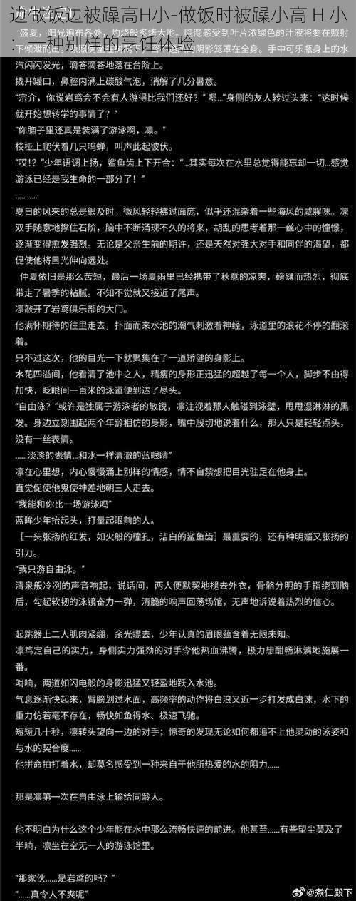 边做饭边被躁高H小-做饭时被躁小高 H 小：一种别样的烹饪体验