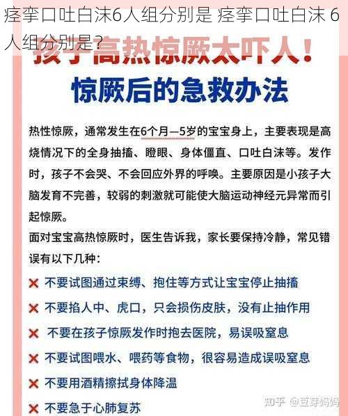 痉挛口吐白沫6人组分别是 痉挛口吐白沫 6 人组分别是？