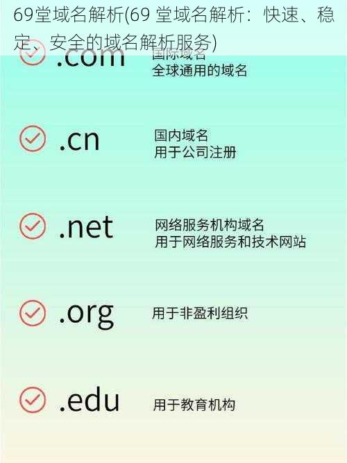 69堂域名解析(69 堂域名解析：快速、稳定、安全的域名解析服务)