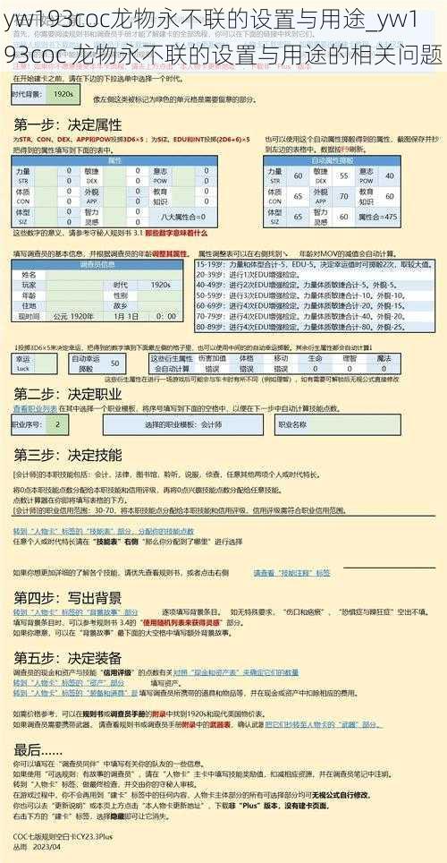 yw193coc龙物永不联的设置与用途_yw193coc 龙物永不联的设置与用途的相关问题