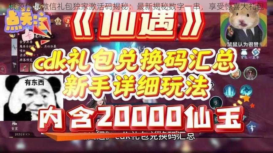 桃源仙境微信礼包独家激活码揭秘：最新揭秘数字一串，享受惊喜大礼包