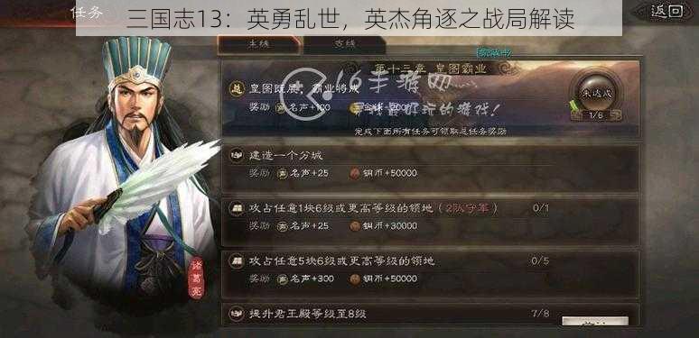 三国志13：英勇乱世，英杰角逐之战局解读