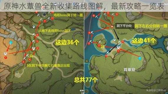 原神水蕈兽全新收集路线图解，最新攻略一览表